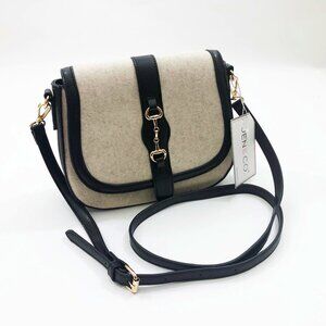 Black and Cream Crossbody Bag